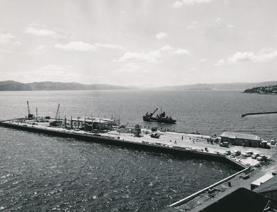 Fletcher Construction Co Ltd - Clyde Quay Wharf Extensions / Overseas Passenger Terminal, Oriental Bay, Wellington: 1964 during construction
